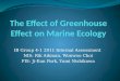 The Effect of Greenhouse Effect on Marine Ecology