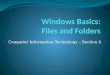 Windows Basics: Files and Folders