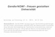 GenderNOW ! - Frauen gestalten Universität