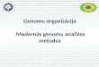 Genomu organizācija  Modernās genomu analīzes metodes