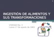 INGESTIÓN DE ALIMENTOS Y SUS TRANSFORMACIONES
