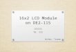 16x2  LCD M odule  on DE2-115