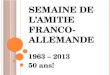 SEMAINE DE L’AMITIE  FRANCO-ALLEMANDE