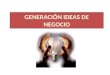 GENERACIÓN IDEAS DE NEGOCIO
