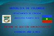 REPÚBLICA DE  COLOMBIA DEPARTAMENTO DE  CÓRDOBA MUNICIPIO PLANETA  RICA