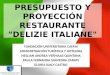 PRESUPUESTO Y PROYECCIÓN RESTAURANTE "DELIZIE ITALIANE"