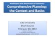 Washington State Department of Commerce Comprehensive Planning: the Context and Basics