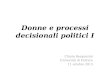 Donne e processi decisionali politici I