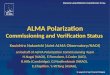 ALMA  Polarization Commissioning  and Verification Status