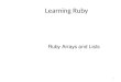Learning  Ruby