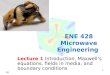 ENE 428 Microwave Engineering