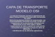 CAPA DE TRANSPORTE  MODELO OSI