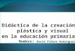 Didáctica de la creación plástica y visual   en la educación primaria Nombre :  David Piñero Domínguez