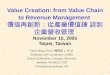 Value Creation: from Value Chain to Revenue Management 價值再創新：從產業價值鍊 談到企業營收管理 November 15, 2005 Taipei, Taiwan