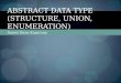 Abstract data type (Structure, Union, Enumeration)
