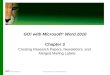 GO ! with Microsoft ®  Word 2010 Chapter 3 Creating Research Papers, Newsletters, and  Merged Mailing Labels