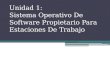 Unidad 1: Sistema Operativo De Software Propietario Para Estaciones De Trabajo