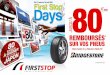 First Stop Days : Promotions sur Pneus et Services Auto