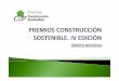 IV Premios de Construcción Sostenible de Castilla y León (Ámbito Nacional)