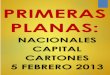 Primeras Planas Nacionales y Cartones 5 Febrero 2013