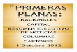 Primeras Planas Nacionales y Cartones 1 Octubre 2012