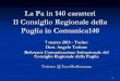Angelo Tedone / Il Consiglio regionale della Puglia in Comunica140