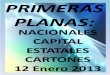 Primeras Planas Nacionales y Cartones 12 Enero 2013