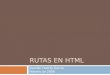 Rutas en HTML