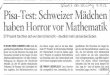 Pisa test schweizer maedchen haben horror vor mathematik schweiz am sonntag 8 12 13