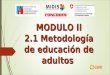 Metodologia de Educacion de Adultos