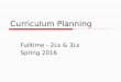 Curriculum Planning Fulltime - 2Ls & 3Ls Spring 2016