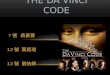 7 號 昌晏菱 12 號 葉庭瑄 13 號 劉依婷 THE DA VINCI CODE. Movie Plot summary Character list Da Vinci Code Truth Da Vinci movie clips CONTENTS