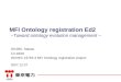 MFI Ontology registration Ed2 ~Toward ontology evolution management ~ OKABE, Masao Co-editor ISO/IEC 19763-3 MFI Ontology registration project 2007.12.07