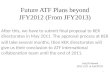 Future ATF Plans beyond JFY2012 (From JFY2013) After this, we have to submit final proposal to KEK directorates in May 2011. The approval process at KEK