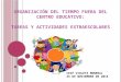 ORGANIZACIÓN DEL TIEMPO FUERA DEL CENTRO EDUCATIVO: TAREAS Y ACTIVIDADES EXTRAESCOLARES CEIP VIOLETA MONREAL 25 DE NOVIEMBRE DE 2015