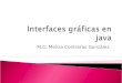 M.C. Meliza Contreras González.  Se le llama interfaz gráfica al conjunto de componentes gráficos(ventanas, botones, combos, listas, cajas de dialogo,