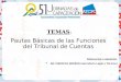 TEMAS: Pautas Básicas de las Funciones del Tribunal de Cuentas Elaboración y exposición: AB. MARCELO GHERRO (Secretario Legal y Técnico)