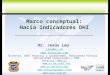 Marco conceptual: Hacia indicadores DHI Dr. Jesús Lau jlau@uv.mx  Director, USBI Veracruz y Coordinador, Biblioteca Virtual Universidad