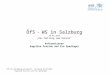 ÖfS WS „Der Beitrag zum Ganzen“, Salzburg 20.04.2015 Angelika Preston und Eva Spadinger ÖfS – WS in Salzburg 20.04.2015 „Der Beitrag zum Ganzen“ Referentinnen