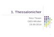 1 1. Thessalonicher Nico Tissen GBS-Minden 23.09.2014