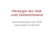 Ökologie der Zeit und Zeitwohlstand Sommerakademie der VÖW Eberswalde,19.09.2015