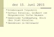 Der 15. Juni 2015 Erlebnispark Tripsdrill Rathaus Künzelsau, Grußwort vom Bürgermeister Stefan Neumann Gemeinsame Turmbegehung, Blick über Stadt Künzelsau