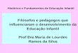 Histórico e Fundamentos de Educação Infantil. Filósofos e pedagogos que influenciaram o desenvolvimento da Educação Infantil Prof Dra Maria de Lourdes