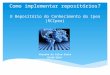 Como implementar repositórios? O Repositório do Conhecimento do Ipea (RCIpea) Veruska da Silva Costa 28/04/2014