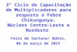 2º Ciclo de Capacitação de Multiplicadores para resposta a Febre Chikungunya: Núcleos Centro-Leste e Nordeste Feira de Santana/ Bahia, 06 de março de 2015
