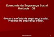 Carlos Arriaga Costa 1 Economia da Segurança Social Unidade 08 - Procura e oferta de segurança social. Modelos de segurança social