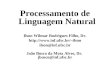 Processamento de Linguagem Natural Ilson Wilmar Rodrigues Filho, Dr. ilson ilson@inf.ufsc.br João Bosco da Mota Alves, Dr. jbosco@inf.ufsc.br