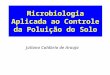 Microbiologia Aplicada ao Controle da Poluição do Solo Juliana Calábria de Araujo