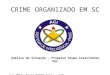 CRIME ORGANIZADO EM SC Análise de Situação – Primeiro Grupo Catarinense PGC Cap PMSC Diego MARZO Costa – S40