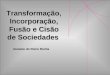 Gislaine do Rocio Rocha Transformação, Incorporação, Fusão e Cisão de Sociedades